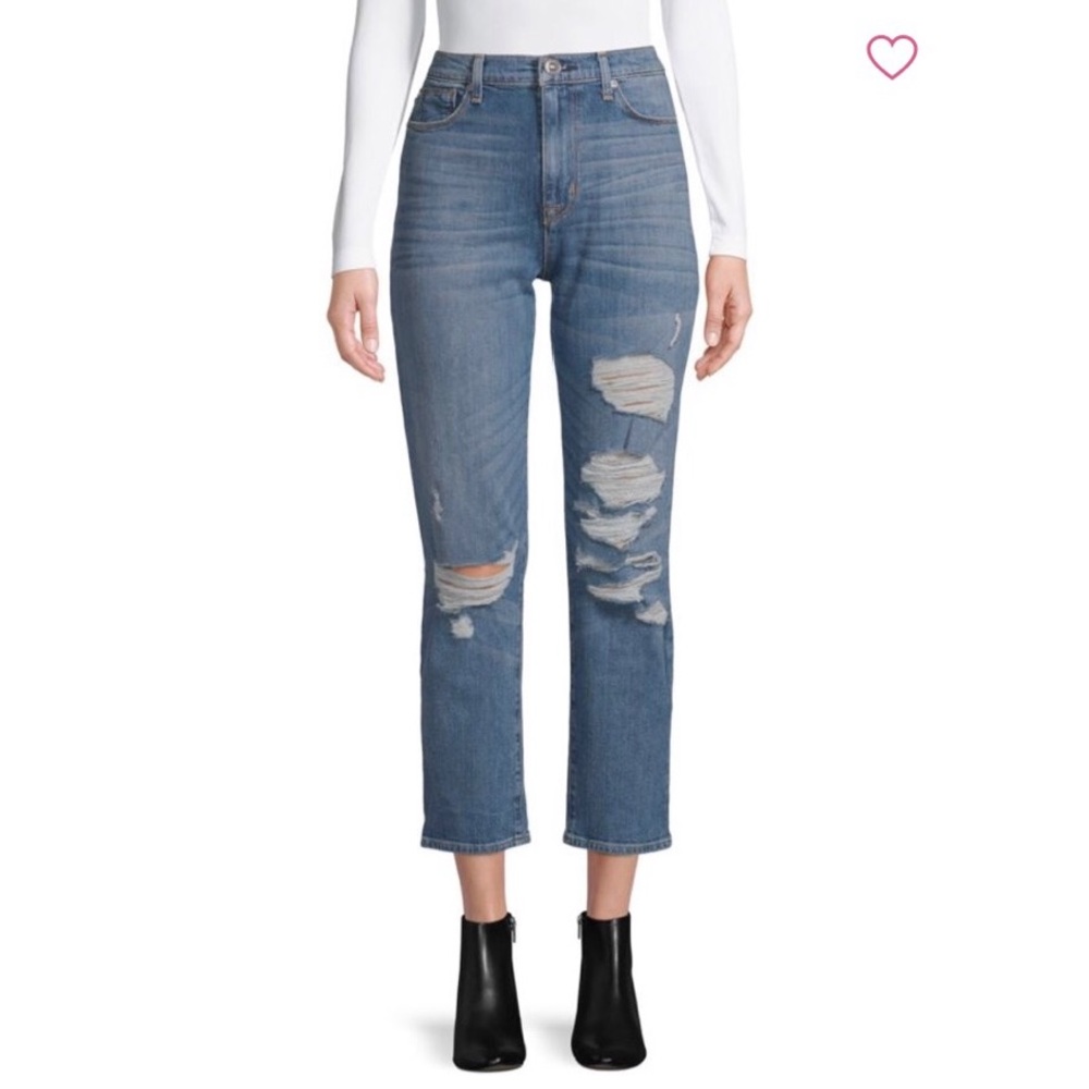 worn once HUDSON high rise straight leg jeans